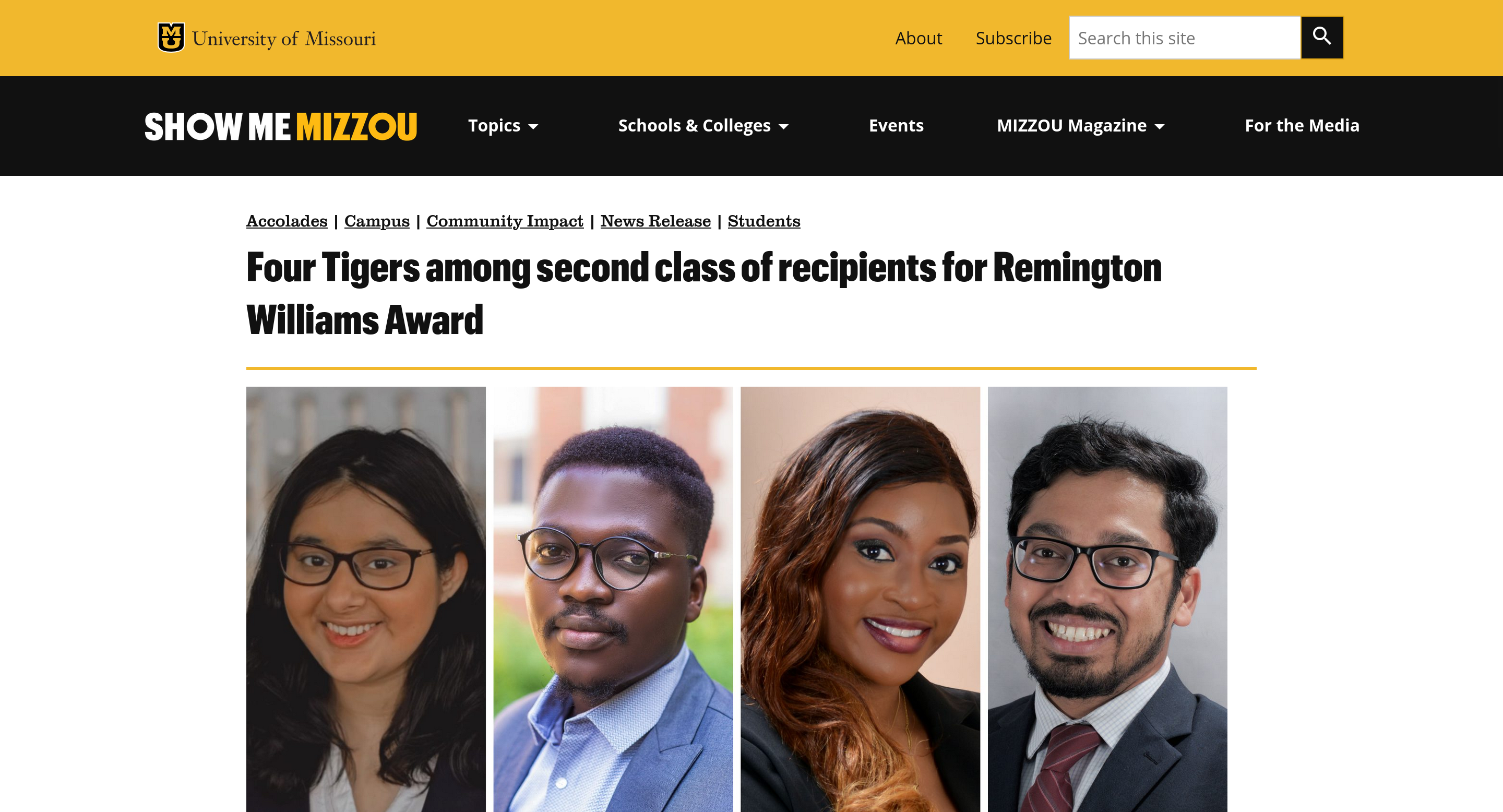 Remington R. Williams Awardees
